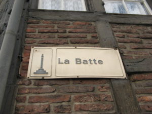 Plaque de rue "La Batte"
